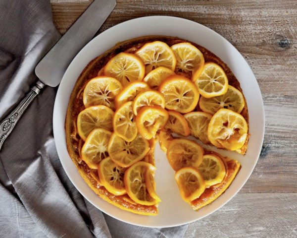 Meyer lemon cornmeal upside-down cake