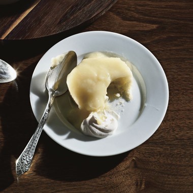 Meyer lemon custard cakes