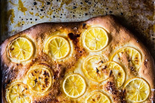 Meyer lemon focaccia
