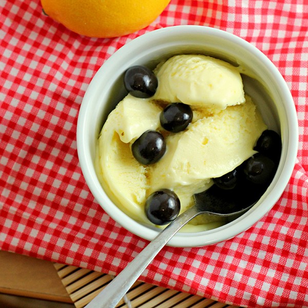 Meyer lemon ice cream