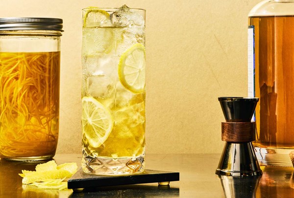 Meyer lemon limoncello highball [Jacob Armando]