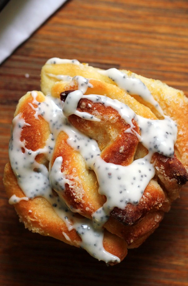 Meyer lemon poppy seed pull-apart muffins