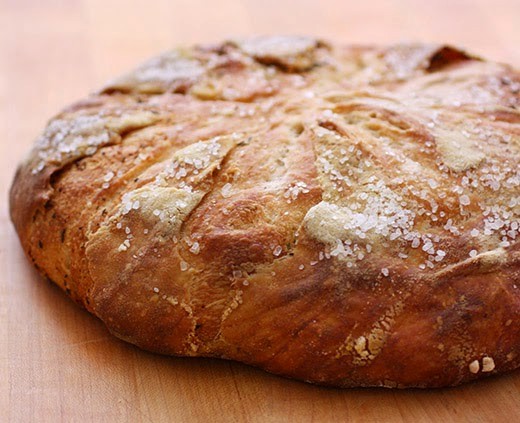 Meyer lemon–rosemary campagne boule