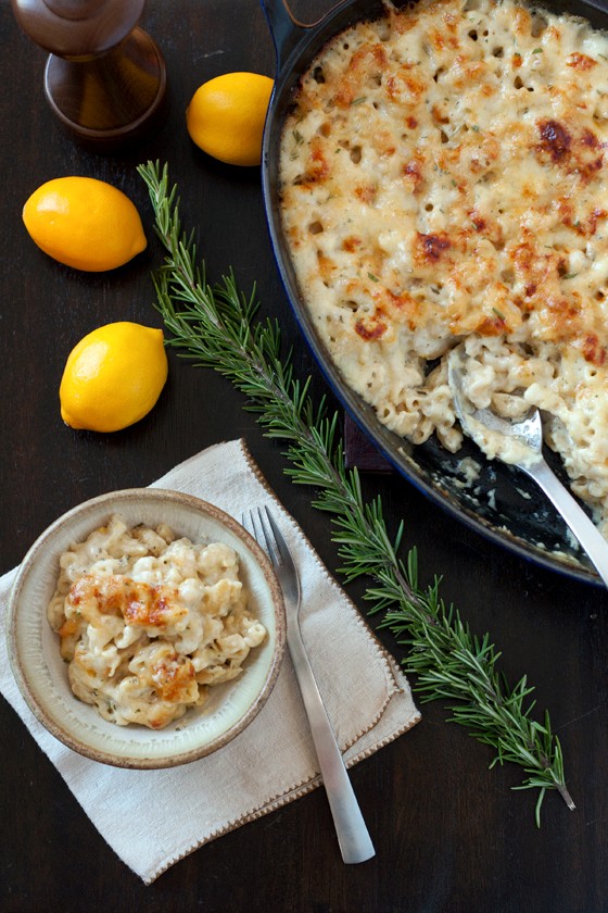 Meyer lemon rosemary mac & cheese