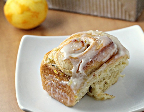 Meyer lemon rosemary sticky buns