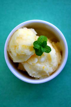 Meyer lemon sorbet