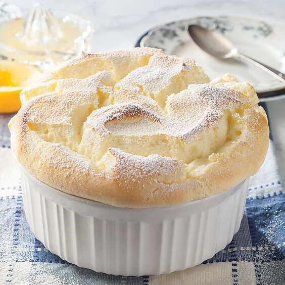 Meyer lemon soufflé