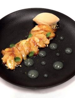Mezcal pears and coconut
