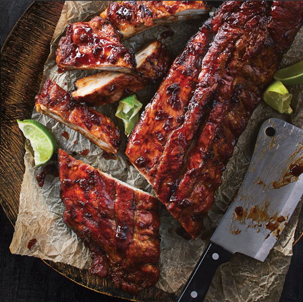 Mezcal ribs with margarita glaze