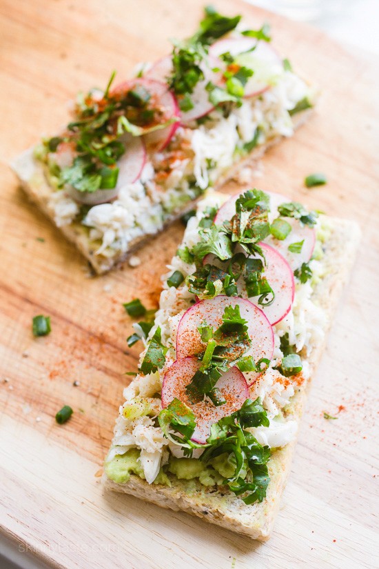 Miami avocado crab toast