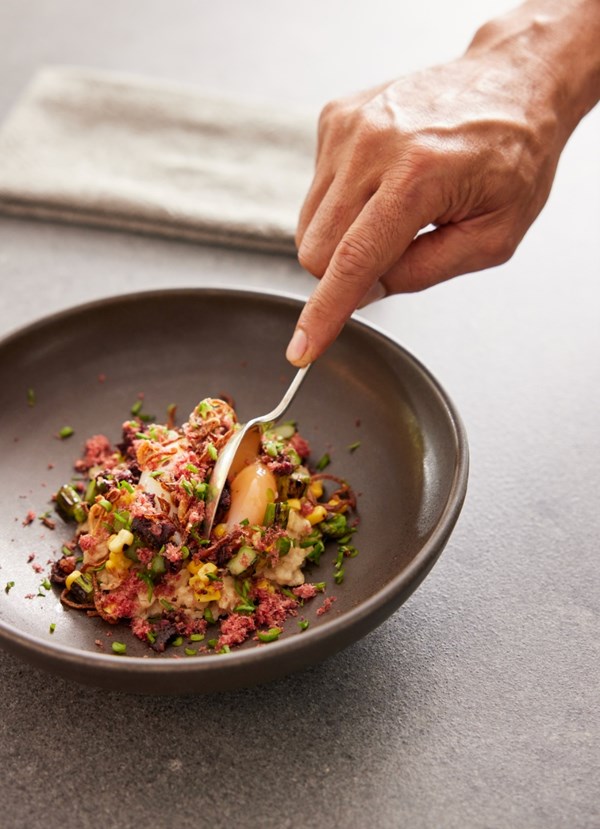 Michael Meredith's eggs, oats and ham