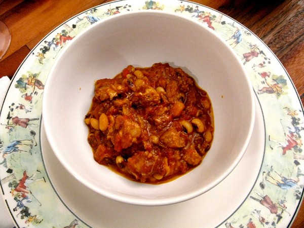 Michael Symon's pork cheek chili