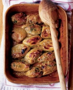 Michel Bras's stuffed onions (Oignons farcis à la farce "noire")