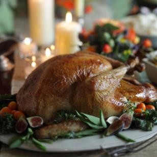 Michel Nischan's roast turkey with potato pan gravy