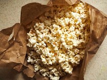 Microwave brown bag popcorn 