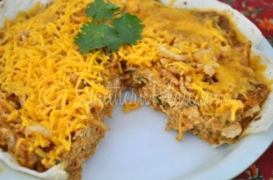Microwave chicken tortilla casserole