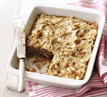 Microwave coffee and walnut cake