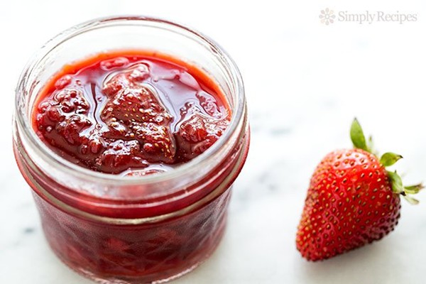 Microwave strawberry jam