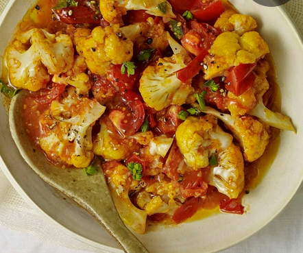 Middle Eastern braised cauliflower