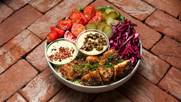 Middle Eastern chicken plate
