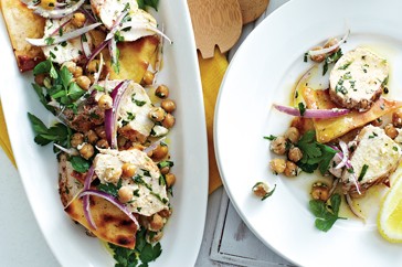 Middle Eastern chicken with chickpea, herb & feta salad