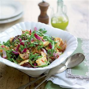 Middle Eastern chickpea and aubergine salad