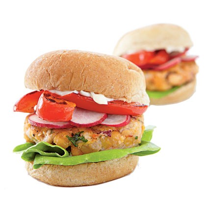 Middle Eastern chickpea miniburgers