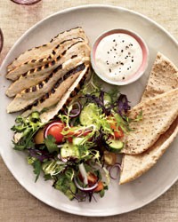 Middle Eastern-inspired chicken with tahini sauce