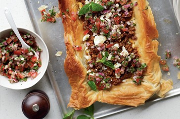 Middle Eastern lamb tart