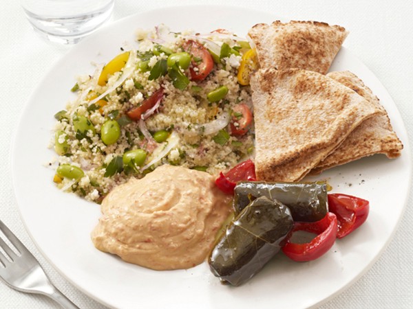 Middle Eastern mezze plate