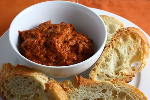 Middle Eastern pepper and walnut dip (Muhammara)