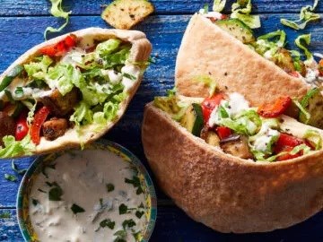 Middle Eastern pita pocket sandwiches 