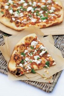 Middle Eastern spiced lamb pizza