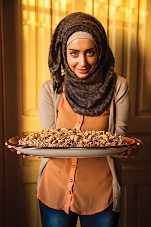 Middle Eastern spiced rice with toasted almonds
