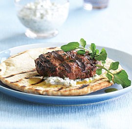 Middle Eastern spiced turkey burgers