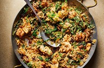 Middle Eastern-style chicken pilaf