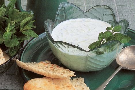 Middle Eastern yogurt and cucumber soup