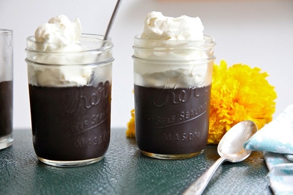 Midnight black chocolate pudding