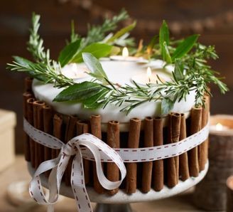 Midwinter candle cake