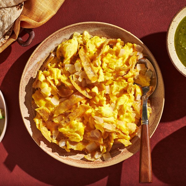 Migas with green salsa