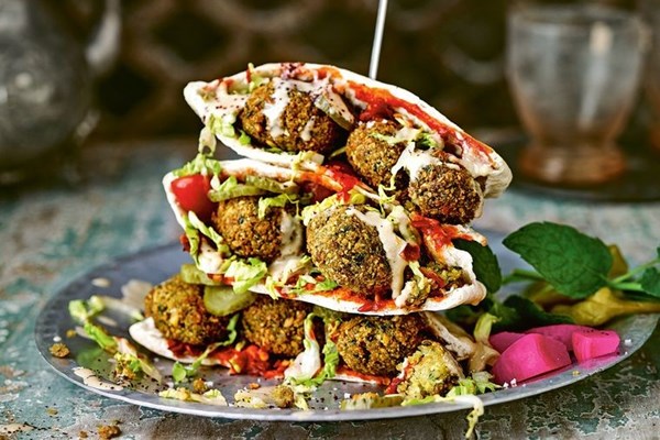 Mighty medina falafel sandwich