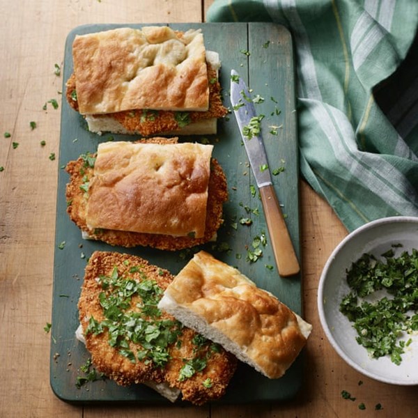 Milanese and gremolata panini
