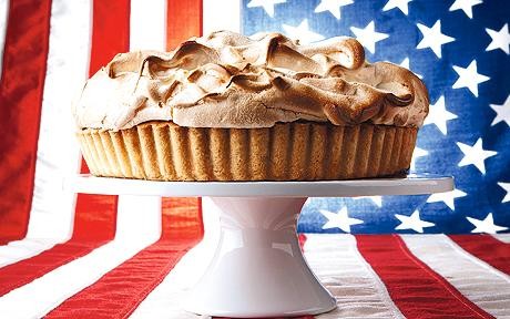 Mile-high lime meringue pie