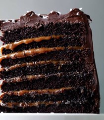 Mile-high salted-caramel chocolate cake