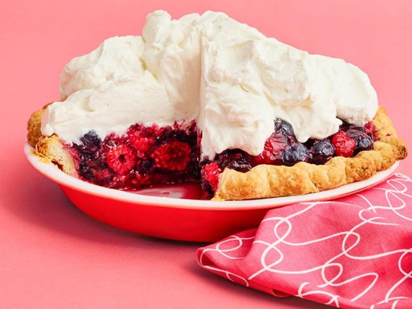 Mile-high summer berry pie