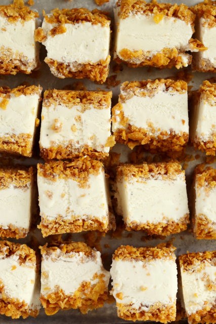Milk and cereal ice cream bars