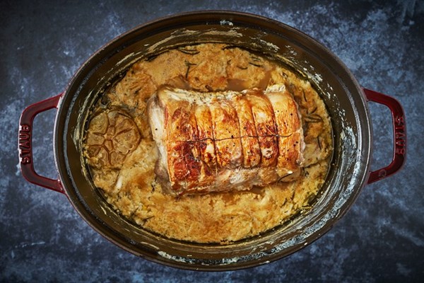 Milk-braised pork loin (Maiale al latte)