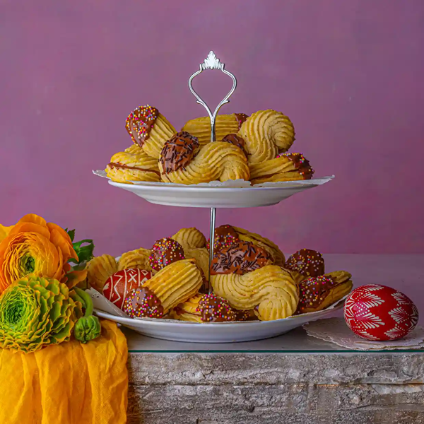 Milk chocolate and orange milk biscuits