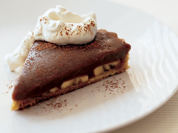 Milk chocolate banana pie