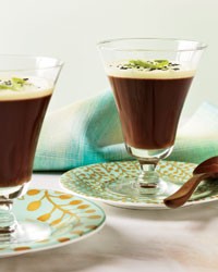 Milk chocolate crémeux with sesame crème Anglaise